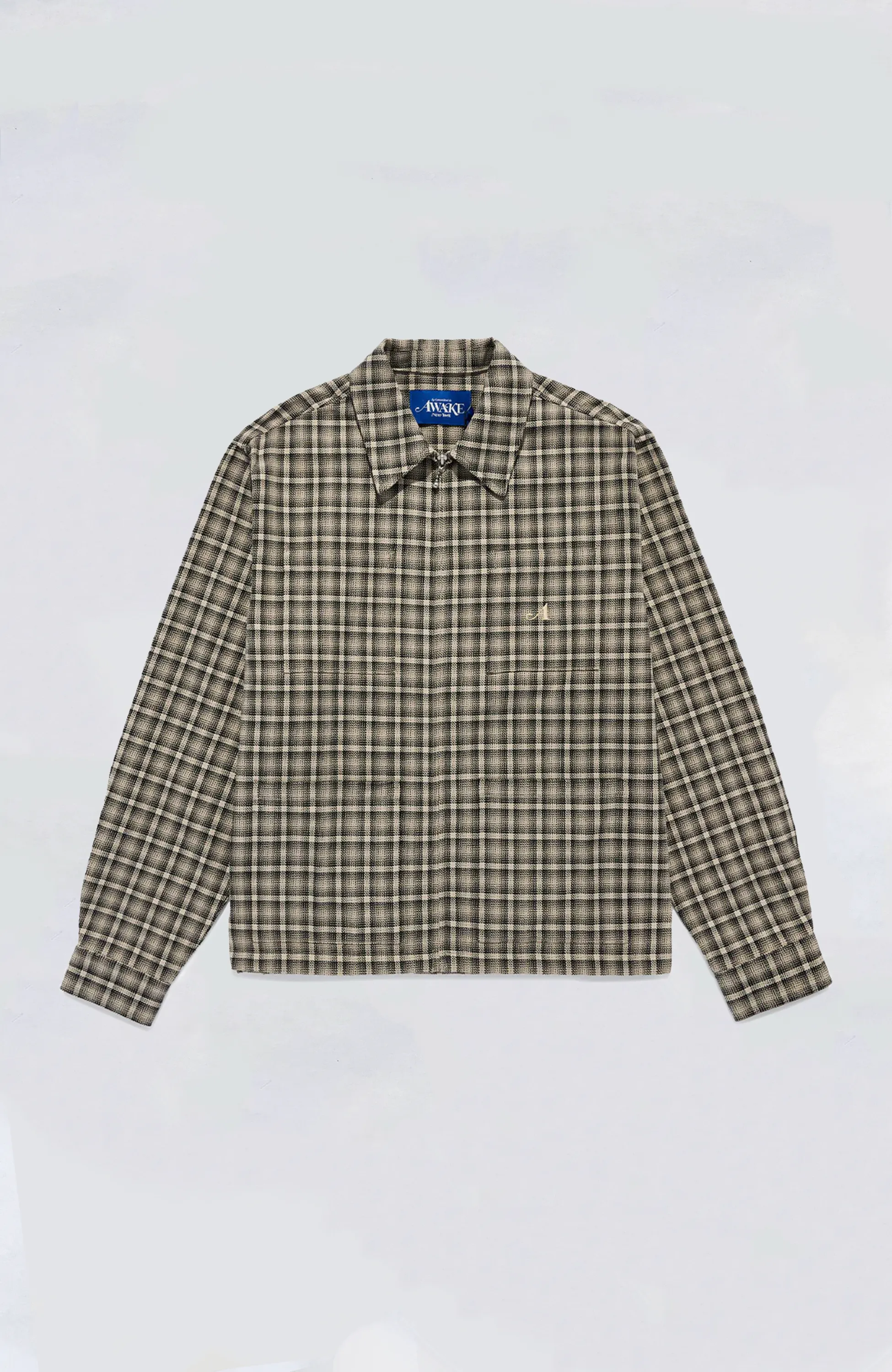 Awake NY - Lightweight Plaid Zip Jacket Shirt