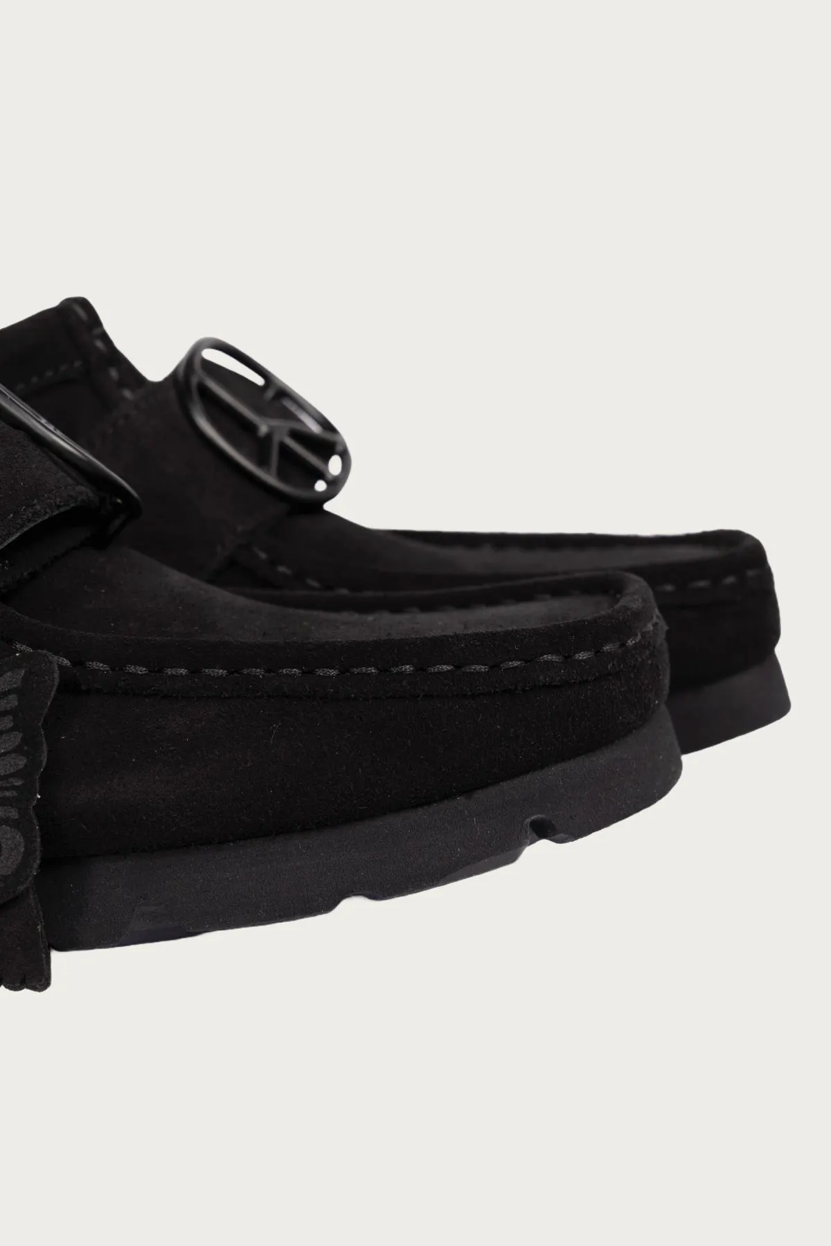 Clarks x Needles Walla Strap Lo - Black Suede