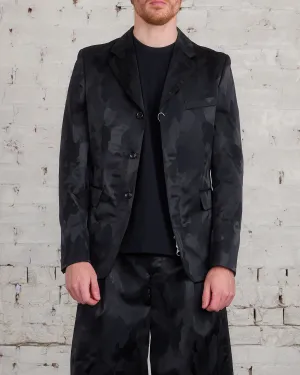 COMME des GARONS HOMME Plus Nylon Jacquard Camo Pattern Blazer Black