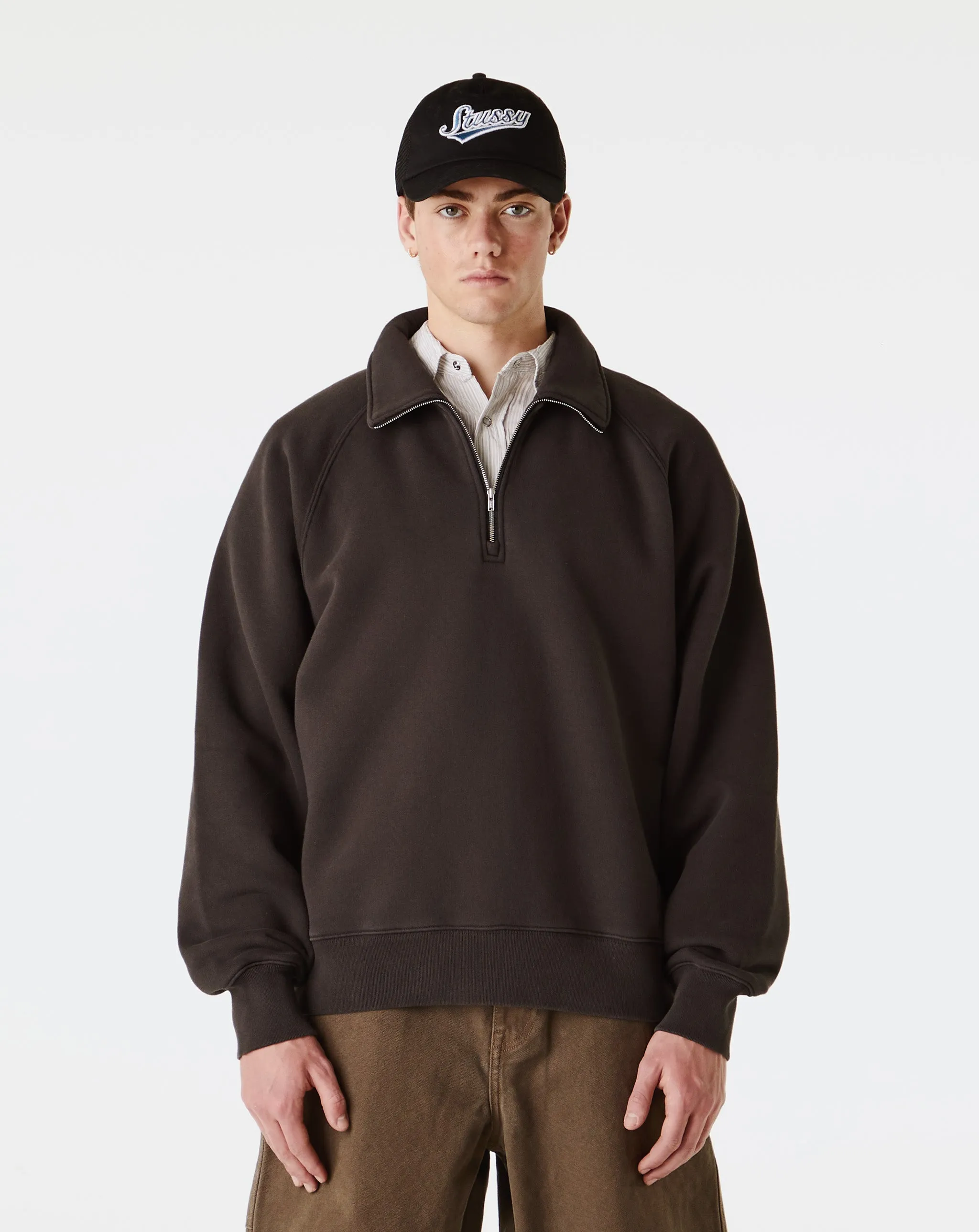 Fleece Raglan Zip Mock