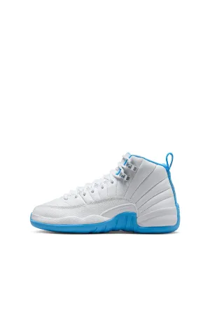 Kids Air Jordan 12 Retro 'White/University Blue'