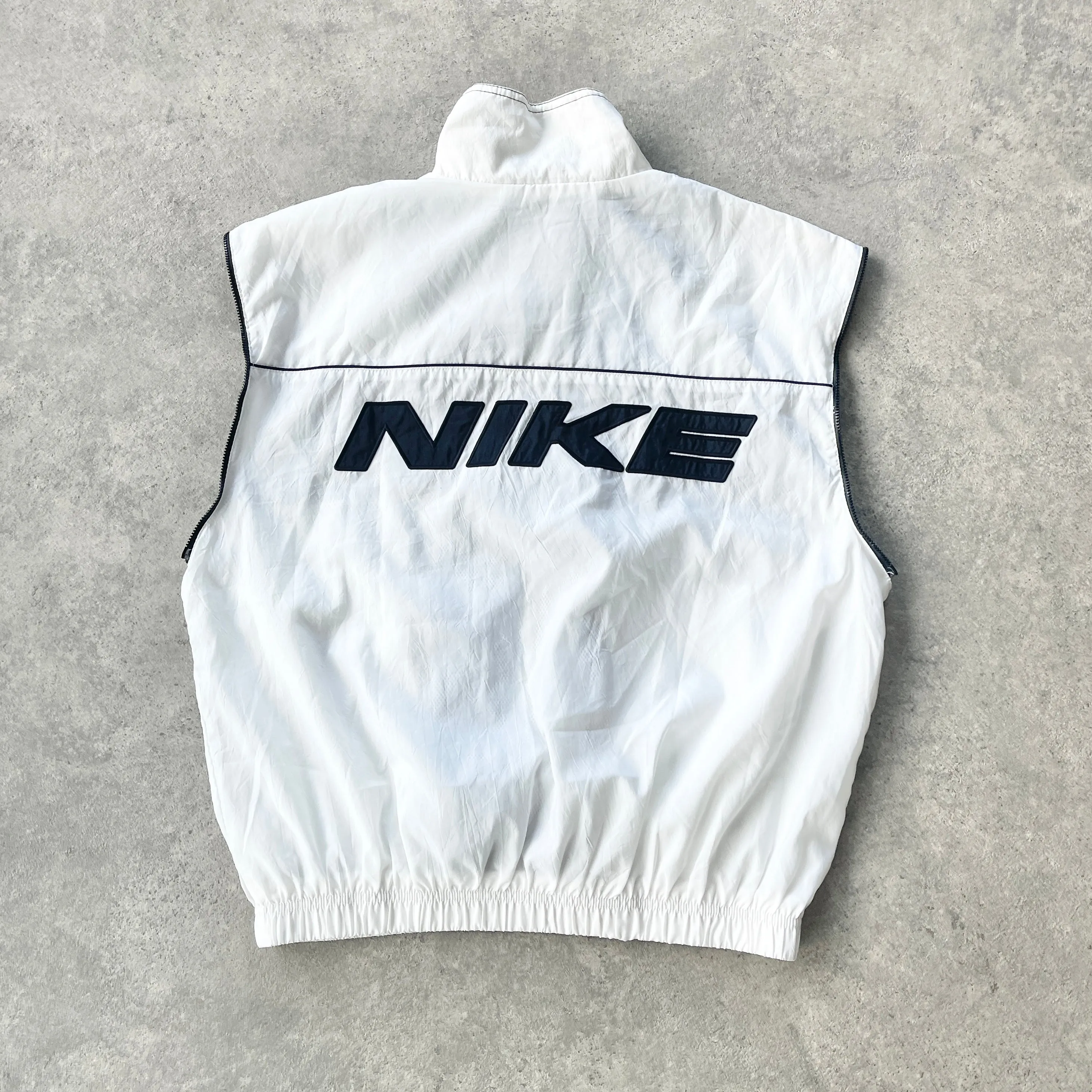 Nike 1990s lightweight convertible spellout shell jacket (L)