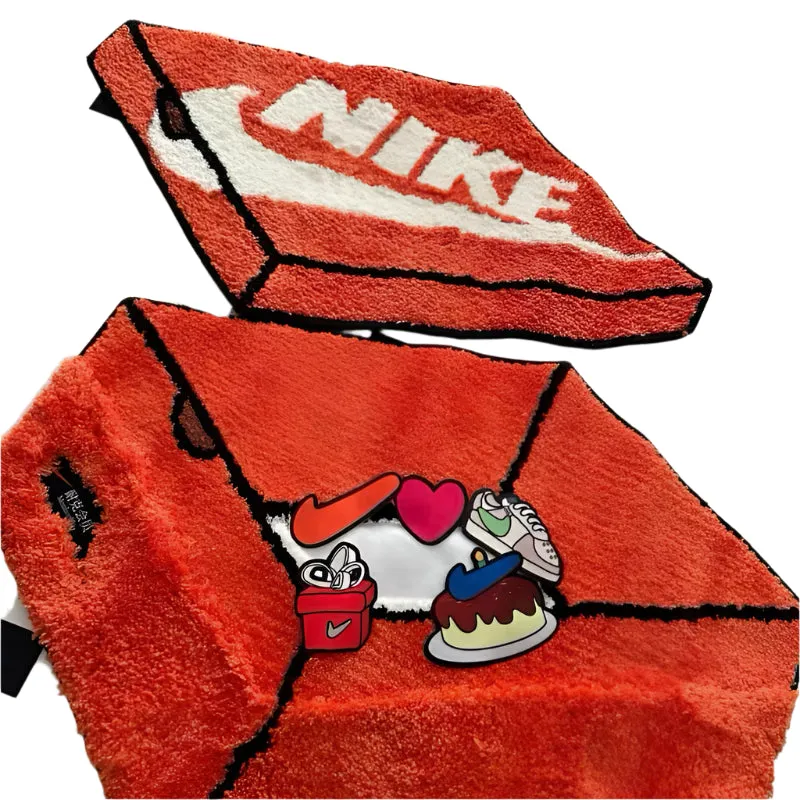 Nike Classic Shoe Box DIY Collage Shaped Floor Mat Carpet