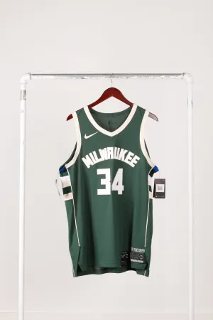 Nike 'Milwaukee Bucks 2017-18 Giannis Antetokounmpo Away' Authentic Aeroswift Jersey