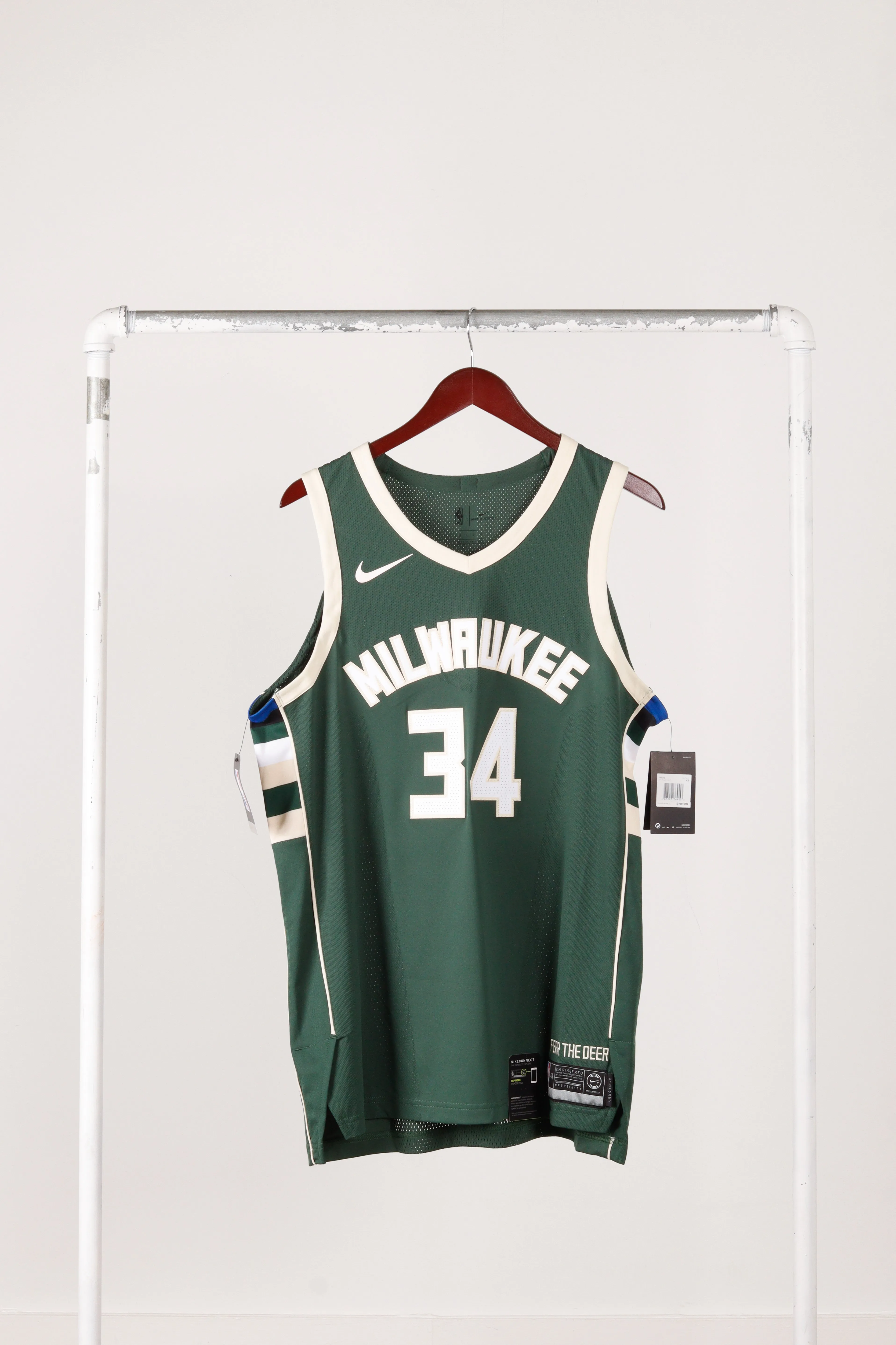 Nike 'Milwaukee Bucks 2017-18 Giannis Antetokounmpo Away' Authentic Aeroswift Jersey