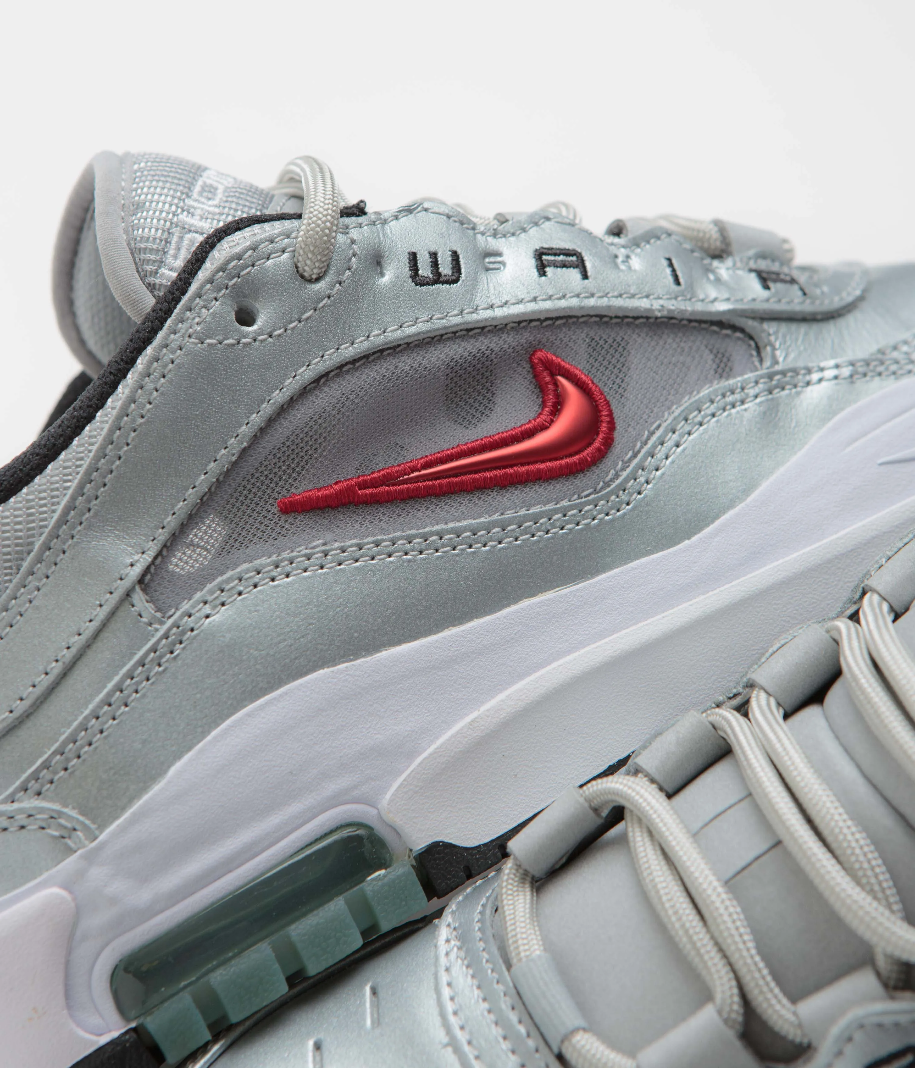 Nike SB Air Max Ishod Premium 'Silver Bullet' Shoes - Metallic Silver / Varsity Red