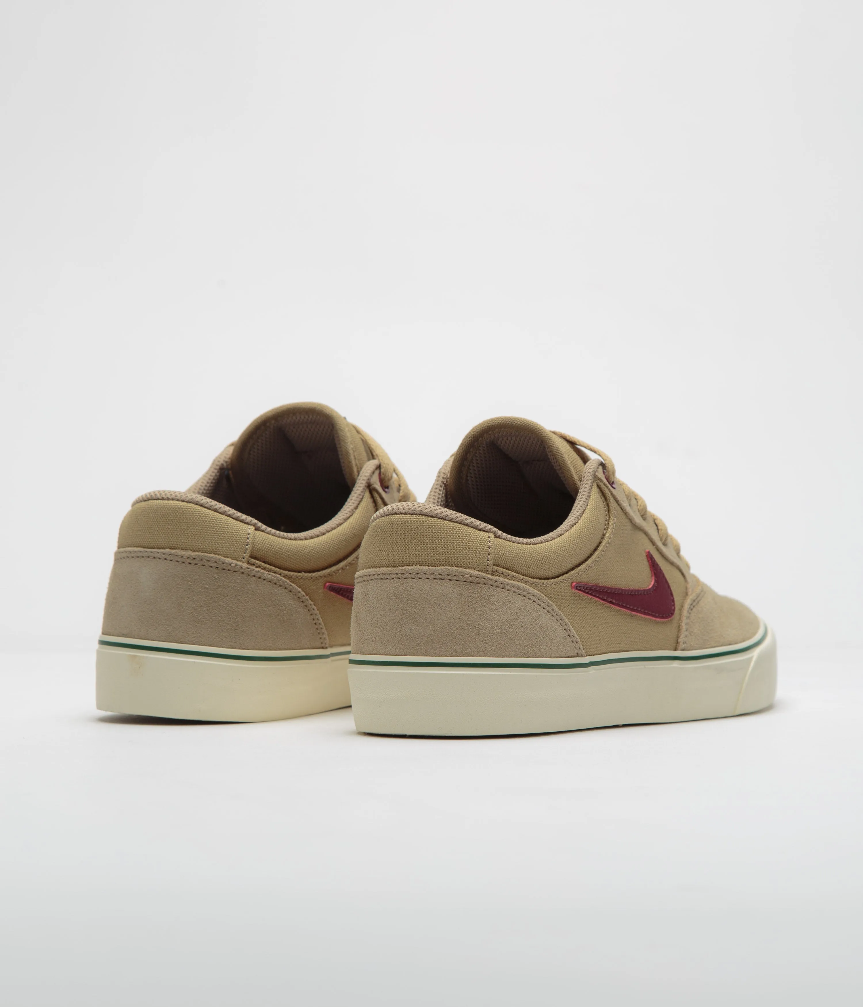 Nike SB Chron 2 Shoes - Parachute Beige / Dark Team Red