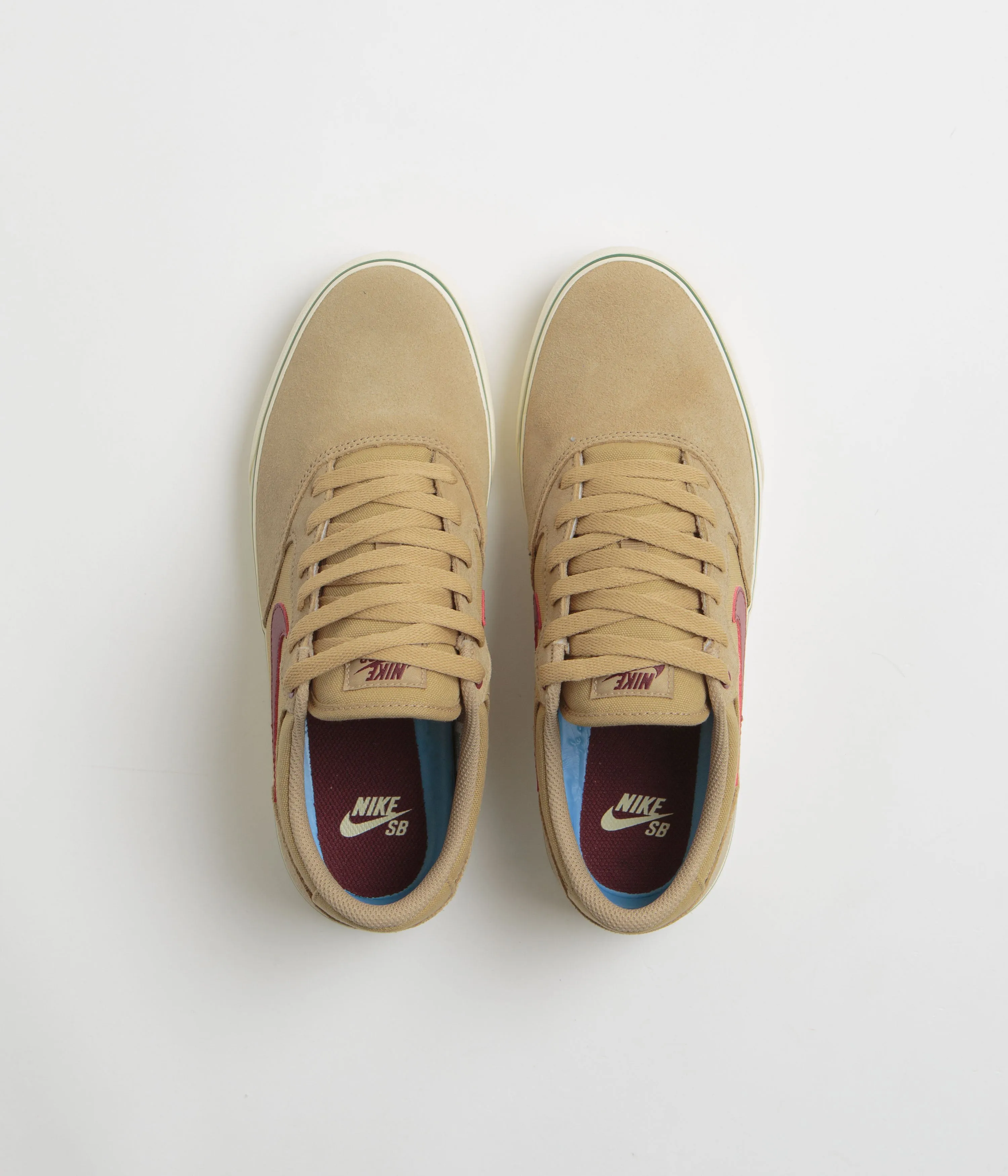 Nike SB Chron 2 Shoes - Parachute Beige / Dark Team Red