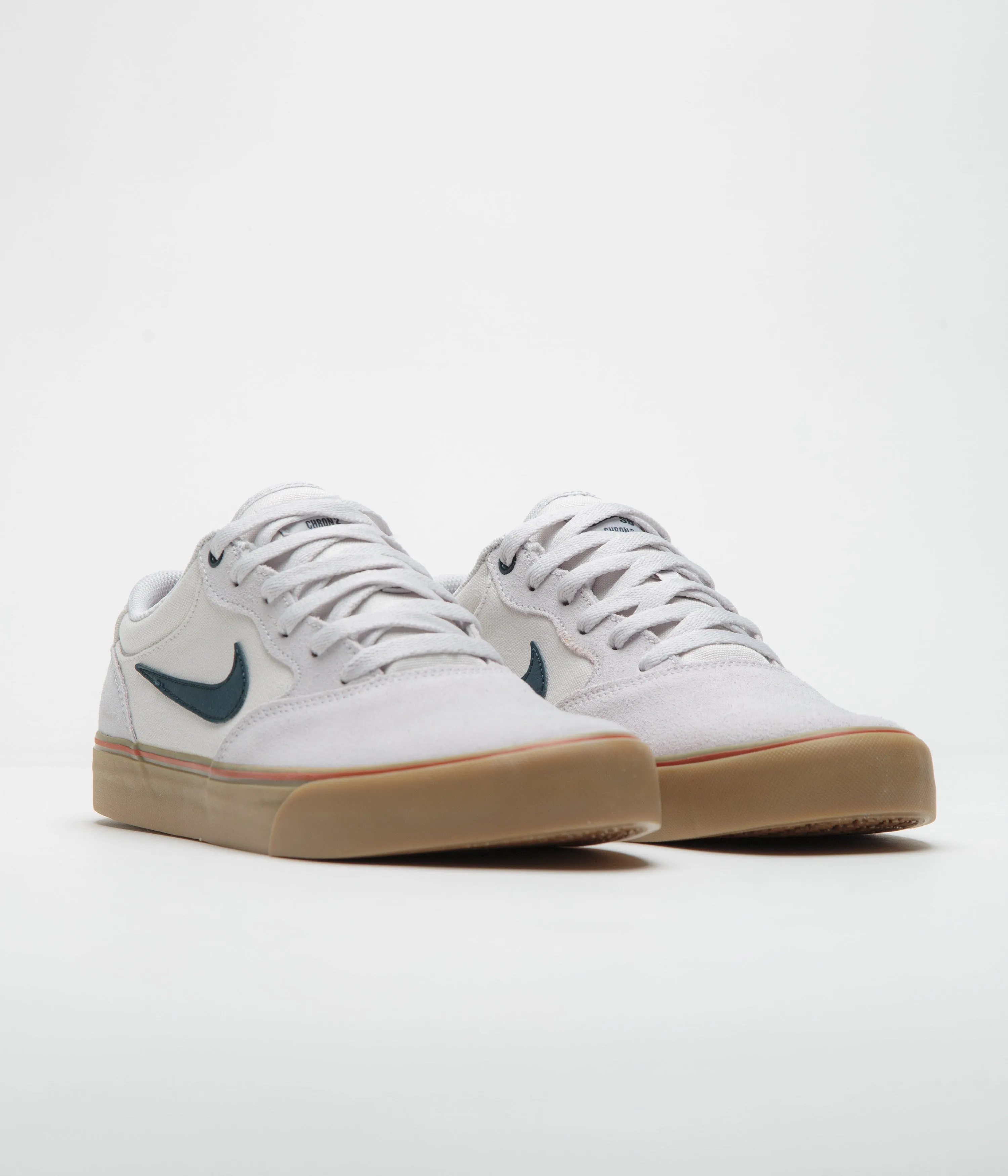 Nike SB Chron 2 Shoes - Vast Grey / Armory Navy - Dark Russet