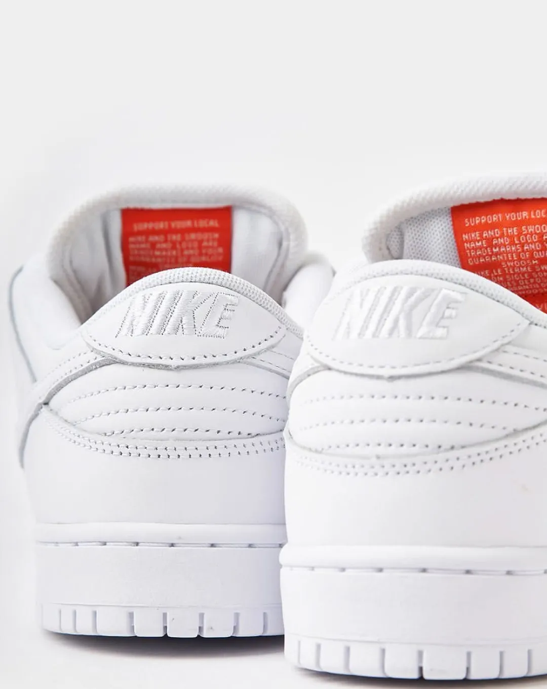 Nike SB Dunk Low Pro ISO ORANGE LABEL Triple White Sneakers