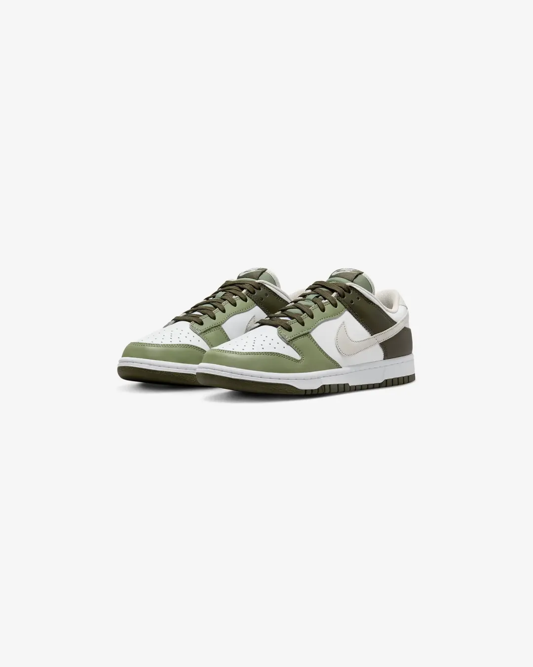 Nike SB Dunk Low White Oil Green Sneakers