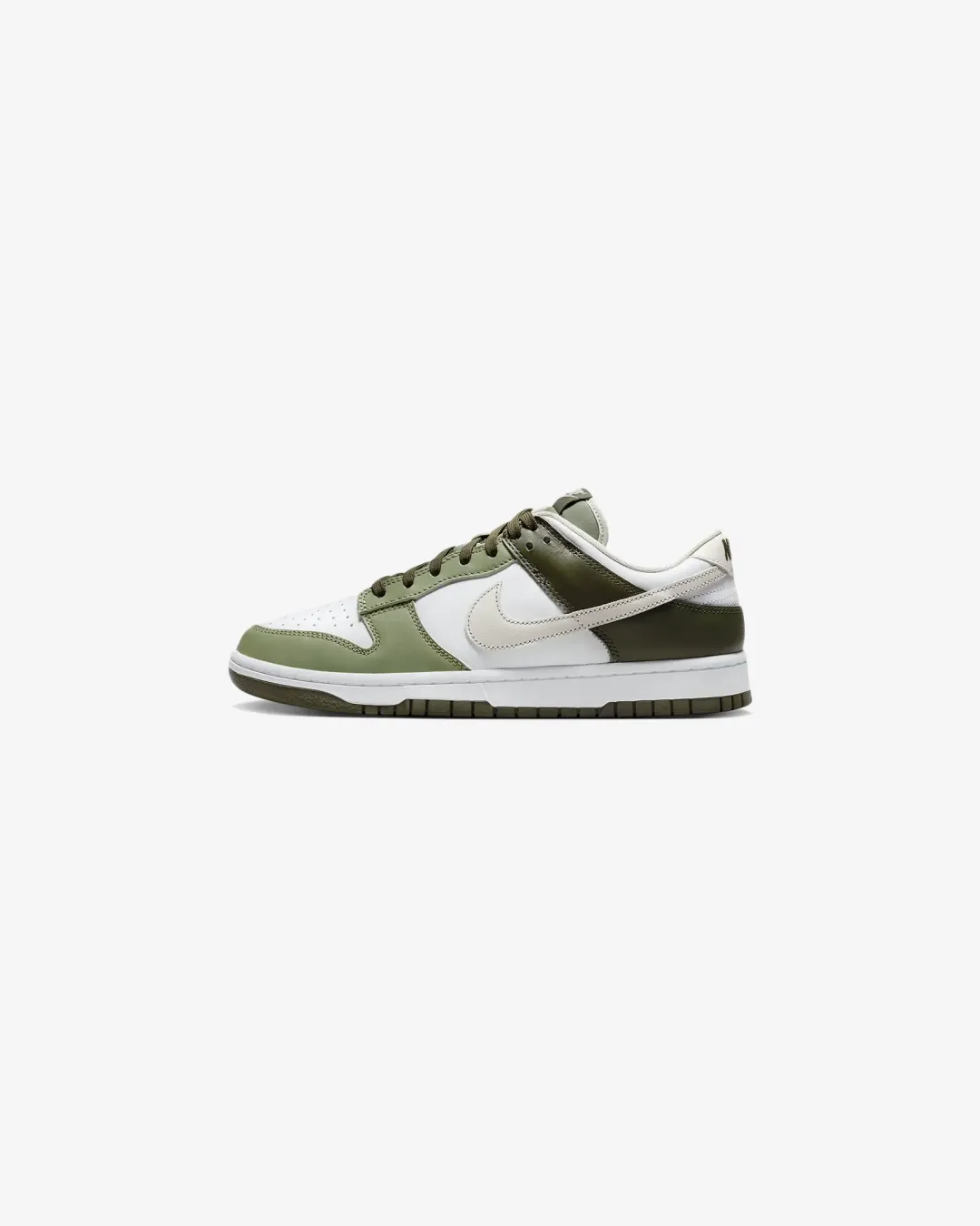 Nike SB Dunk Low White Oil Green Sneakers