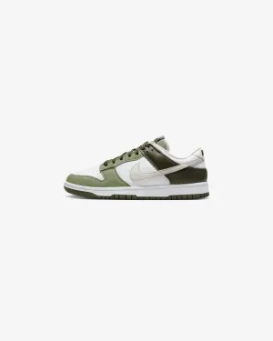 Nike SB Dunk Low White Oil Green Sneakers
