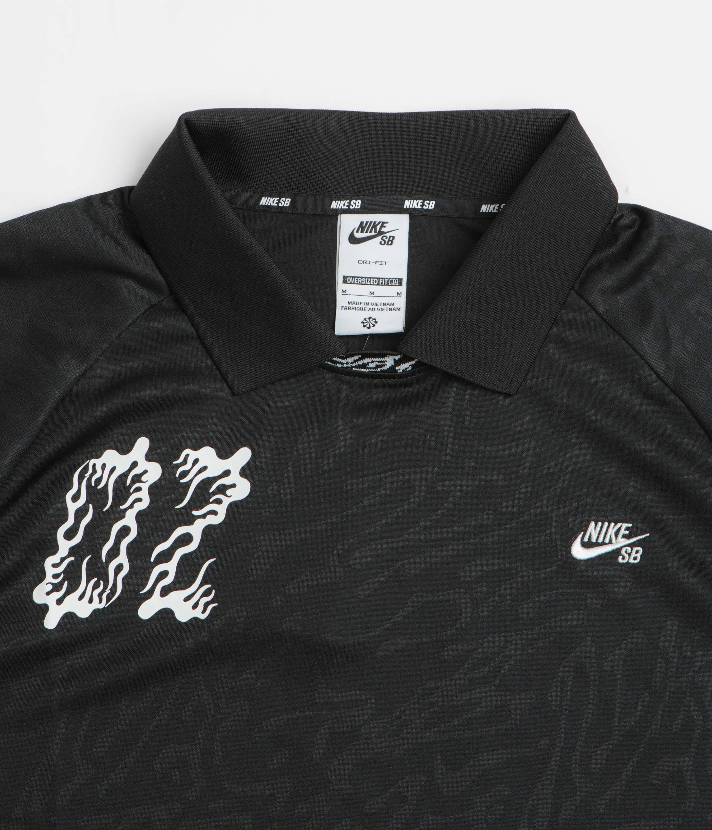 Nike SB Jacquard Jersey - Black / Black / White