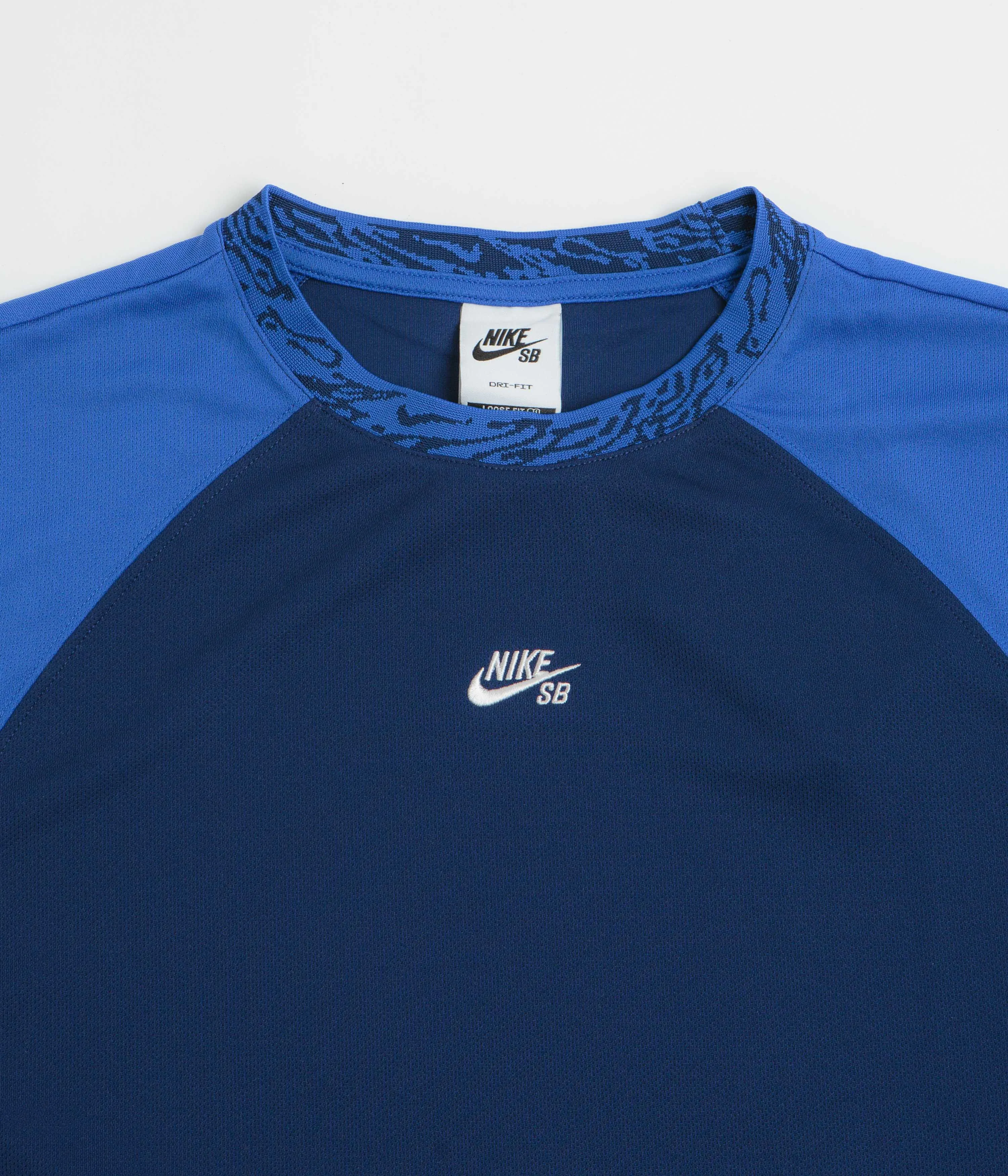 Nike SB Knit Jersey - Blue Void / Game Royal / White