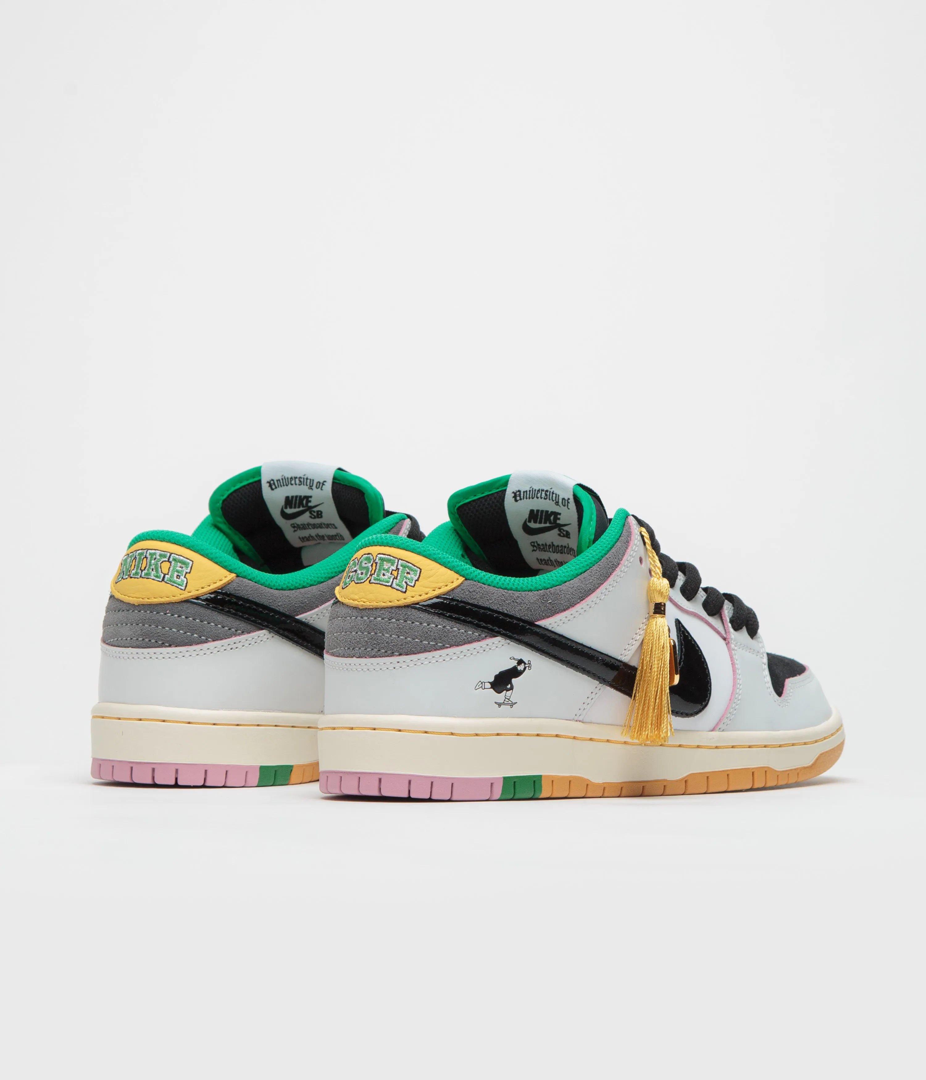 Nike SB x CSEF Dunk Low Pro Shoes - Summit White / Black - White - Iron Grey