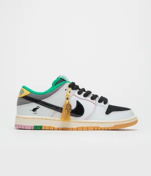 Nike SB x CSEF Dunk Low Pro Shoes - Summit White / Black - White - Iron Grey