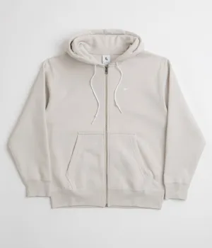 Nike Solo Swoosh Full Zip Hoodie - Light Bone / White