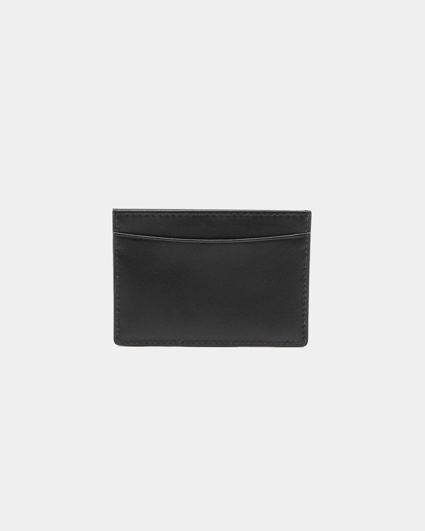 PYRA Men's Leather Card Wallet Black Leather