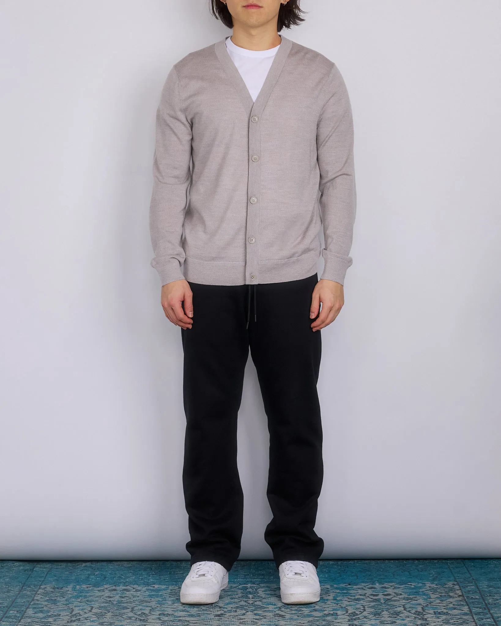 Reigning Champ Lightweight Merino Harry Cardigan Dove