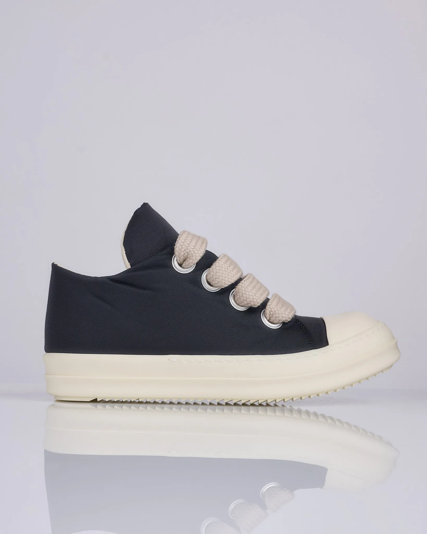 Rick Owens DRKSHDW Jumbo Lace Puffer Low Sneaks MU Black Milk Milk