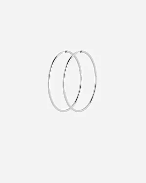 Senorita 50 Hoop Silver