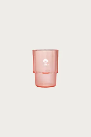Stacking Cup Clear - Clear Red/White Logo