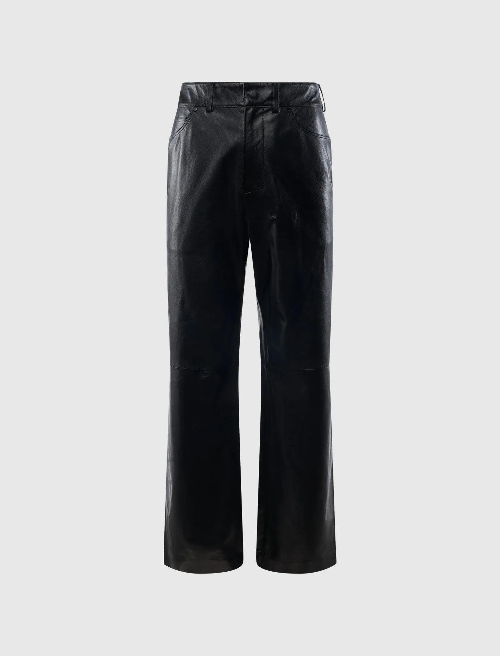 STRAIGHT LEATHER PANT