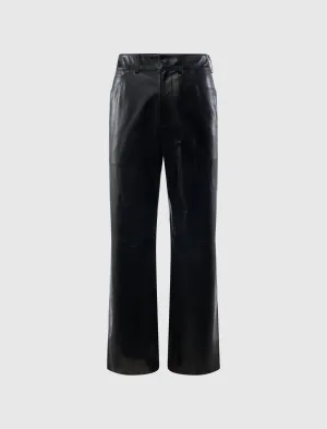 STRAIGHT LEATHER PANT
