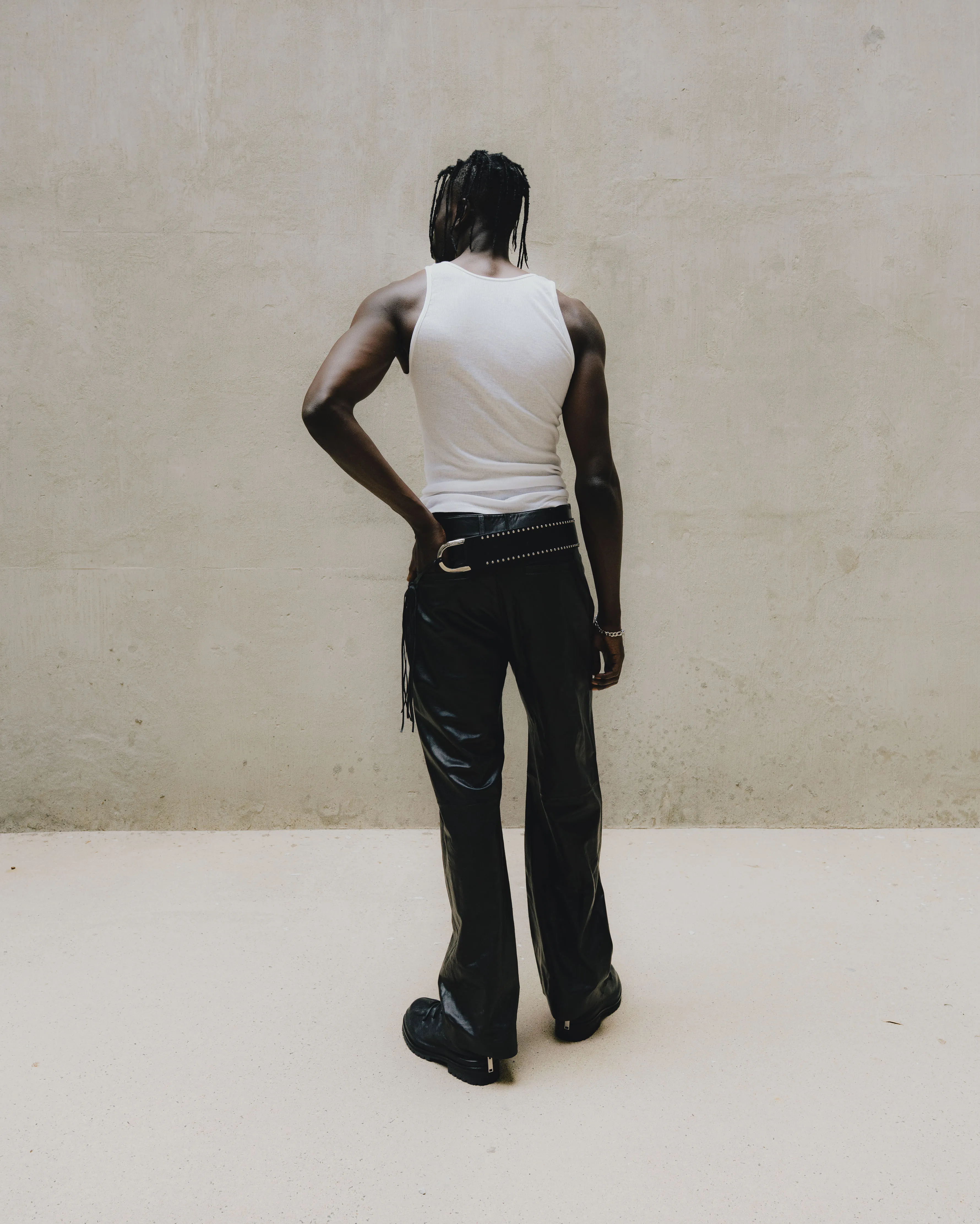 STRAIGHT LEATHER PANT