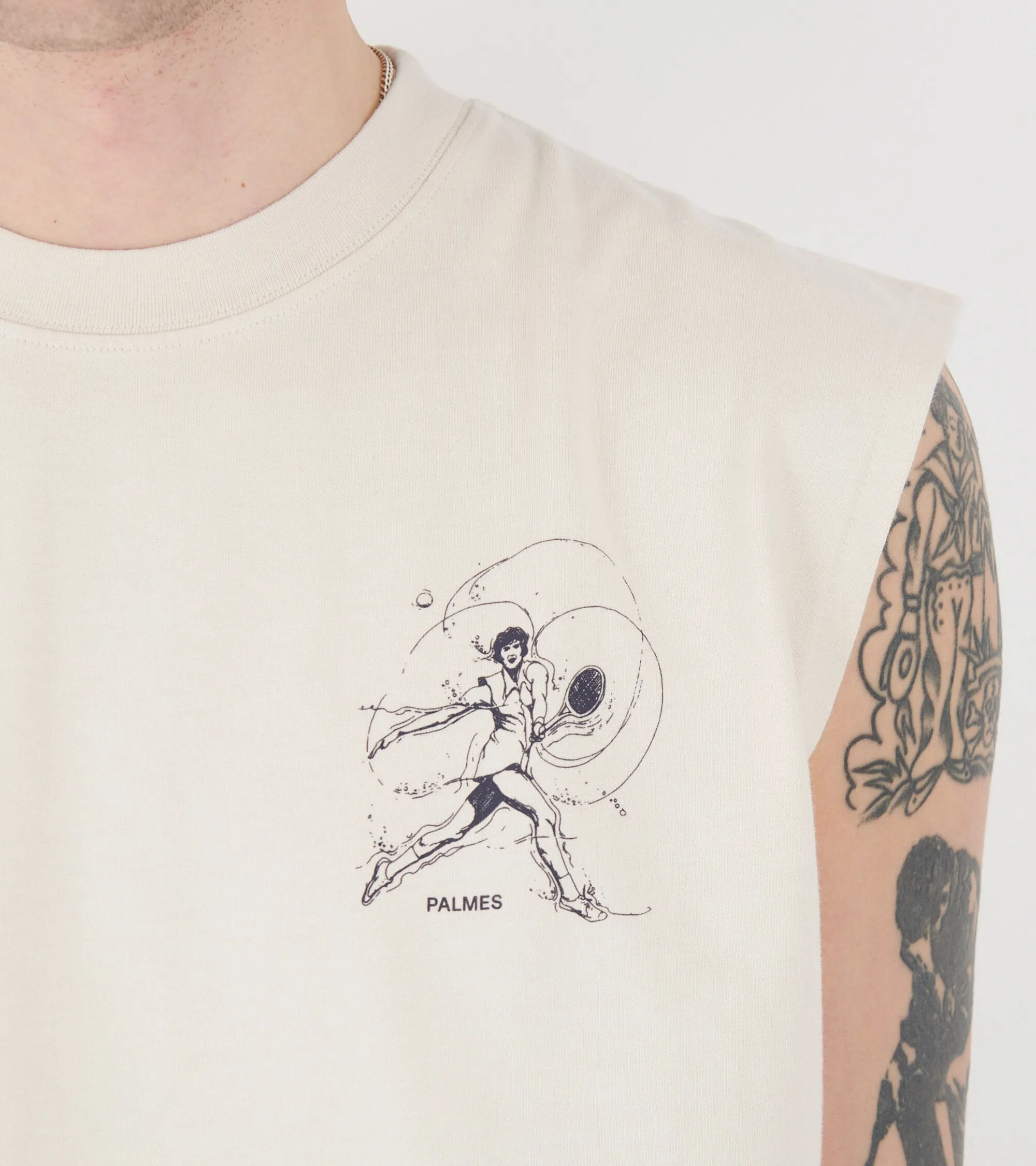 Training Sleeveless T-shirt White Sand