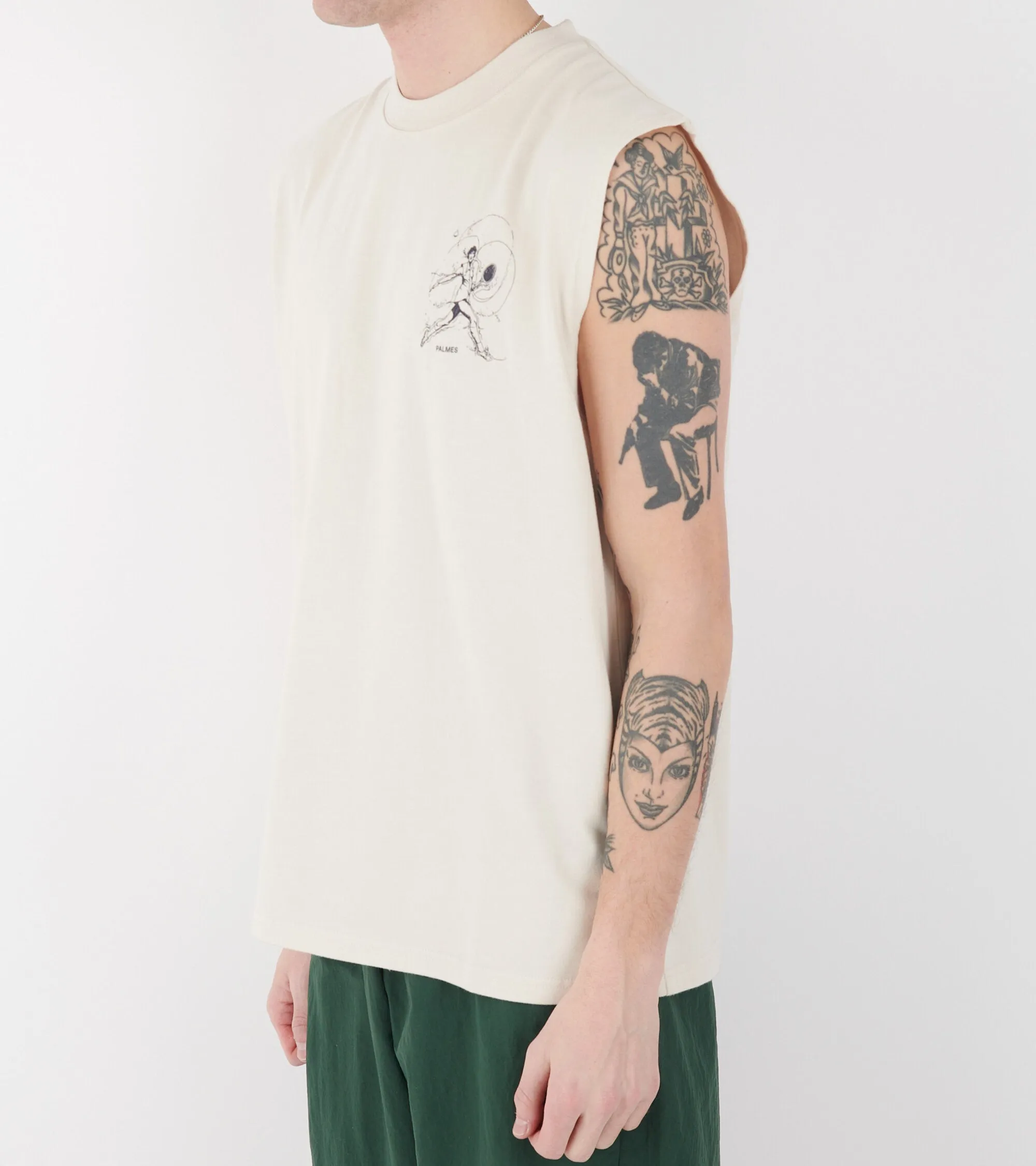 Training Sleeveless T-shirt White Sand