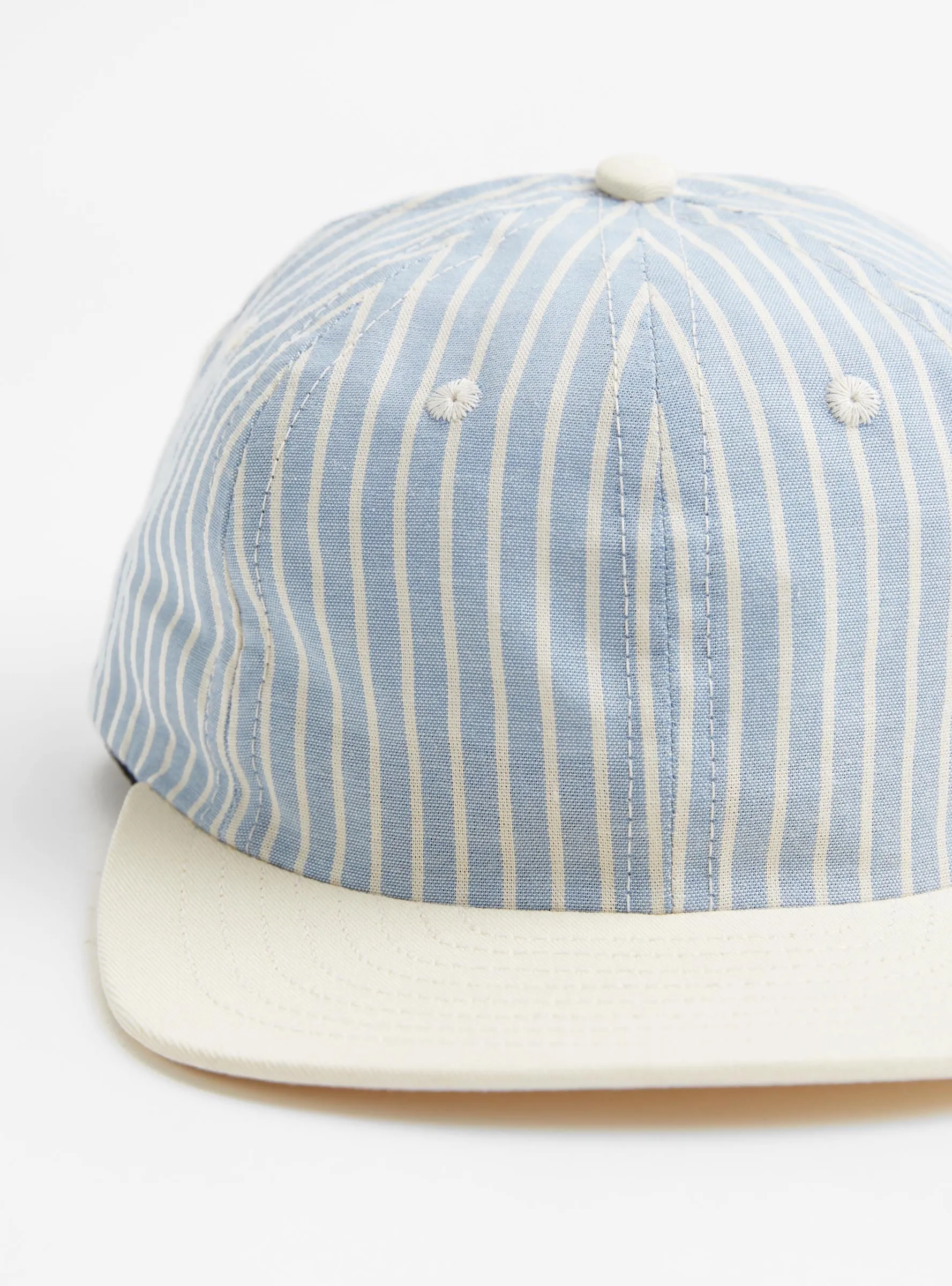 Two Tone 6 Panel Light Blue Stripe