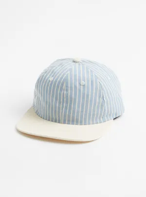 Two Tone 6 Panel Light Blue Stripe