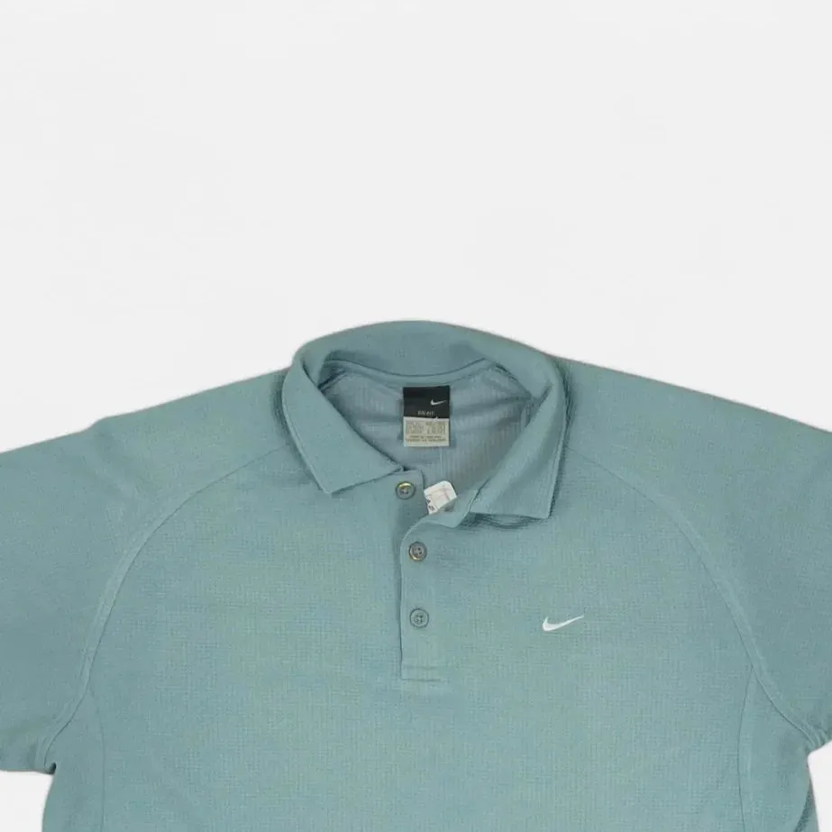 Vintage Nike Blue Polo Shirt (L)