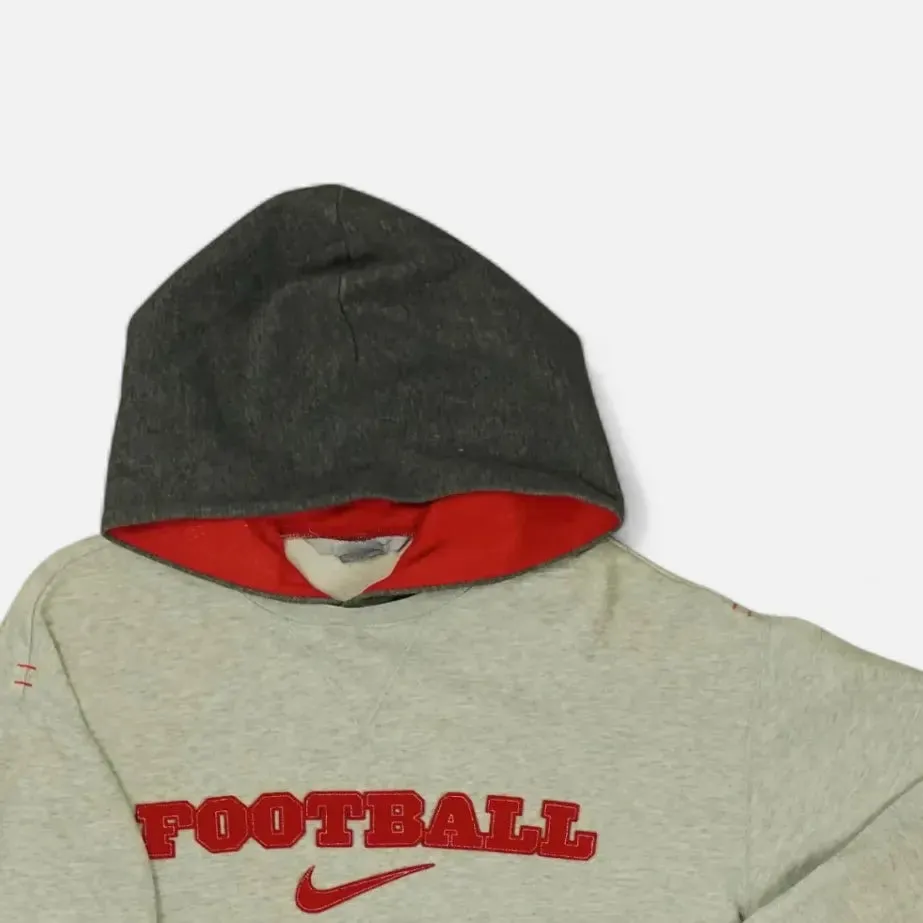 Vintage Nike Grey Swoosh Hoodie (XL)