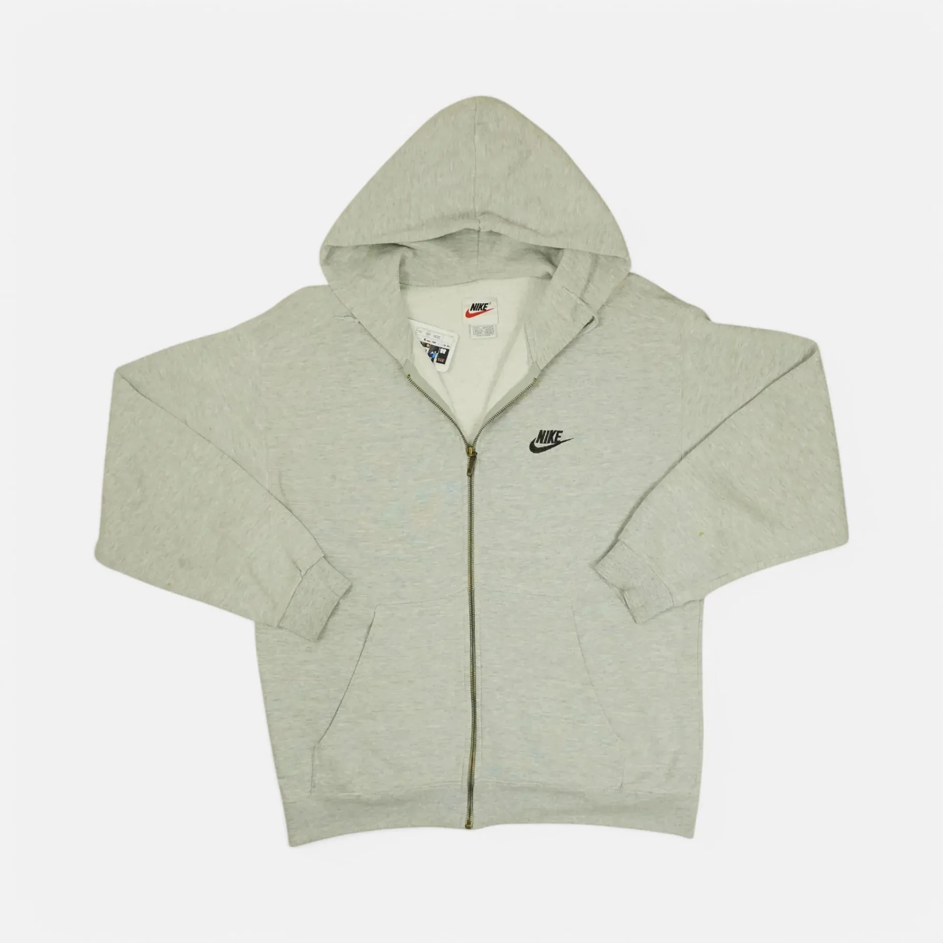 Vintage Nike Grey Zip Up Hoodie (XL)
