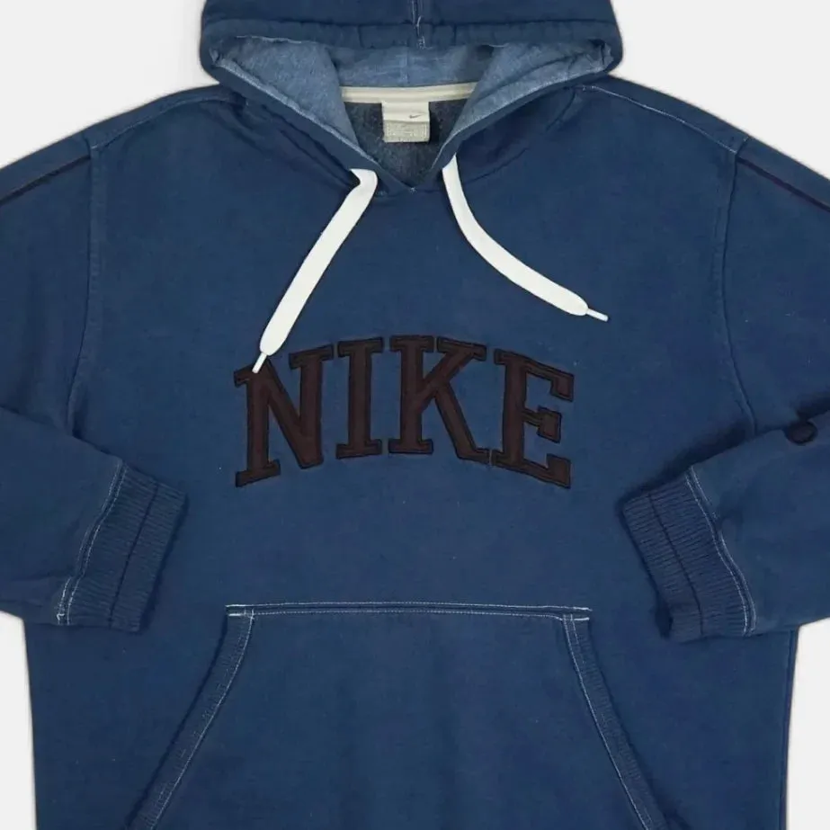 Vintage Nike Navy Blue Hoodie (M)