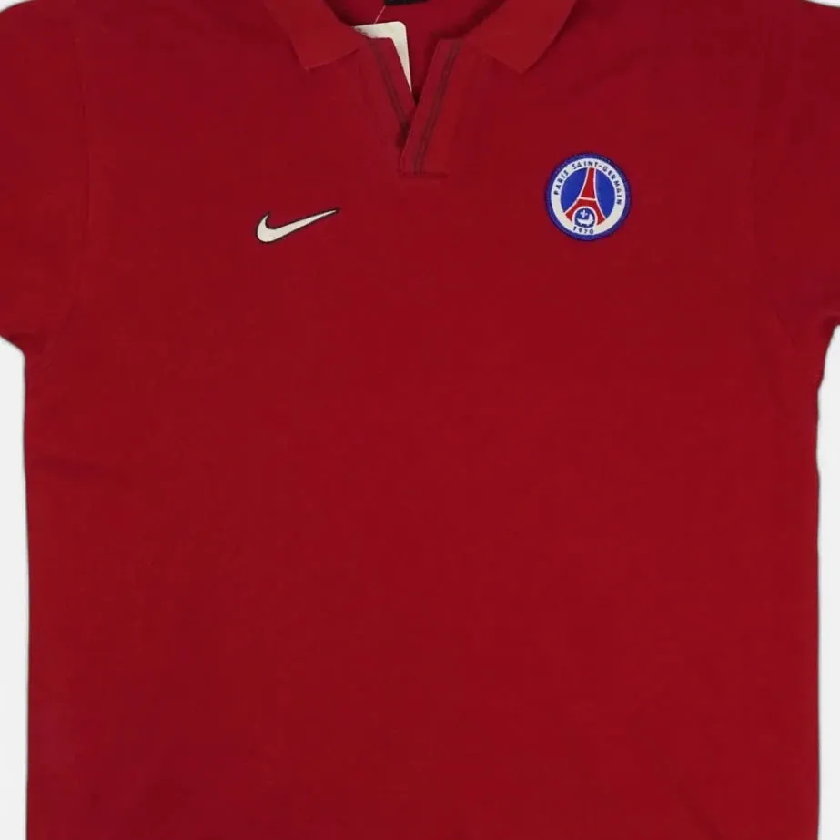 Vintage Nike Red Paris Saint Germain Polo Shirt (L)
