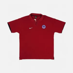 Vintage Nike Red Paris Saint Germain Polo Shirt (L)