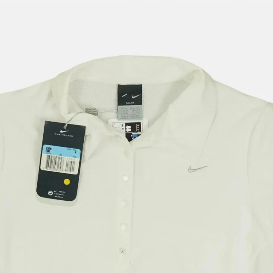 Vintage Nike White Tennis Polo Shirt Womans (M)