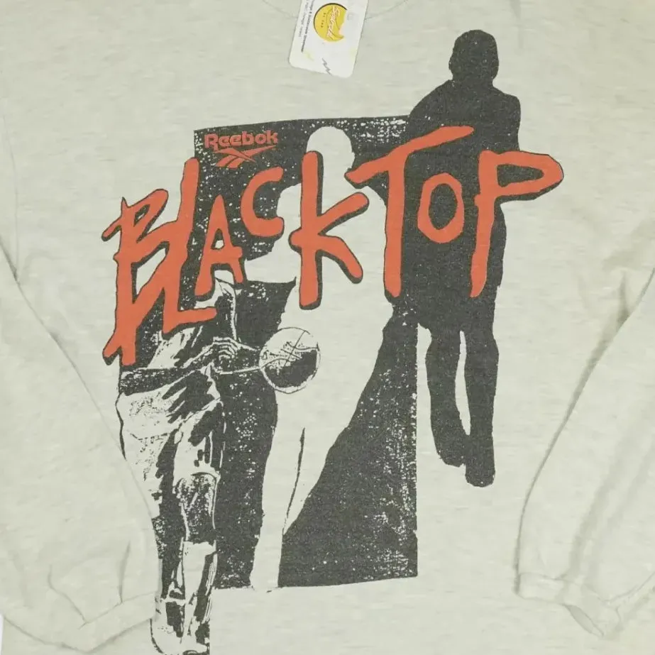 Vintage Reebok Gray Blacktop Lightweight Sweatshirt (L)