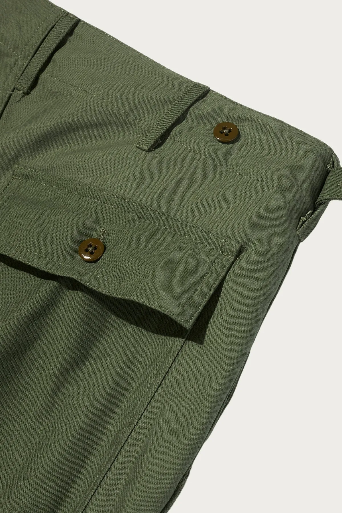 Workaday Fatigue - Olive Cotton Reversed Sateen